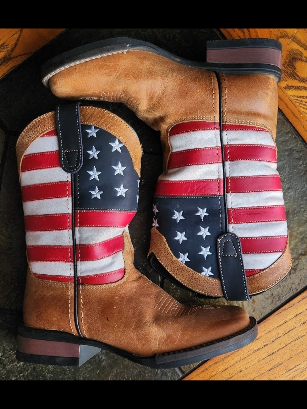Roper Size 2T Patriotism Boots Worn for 10 Minutes Once in 2022! Like NEW!